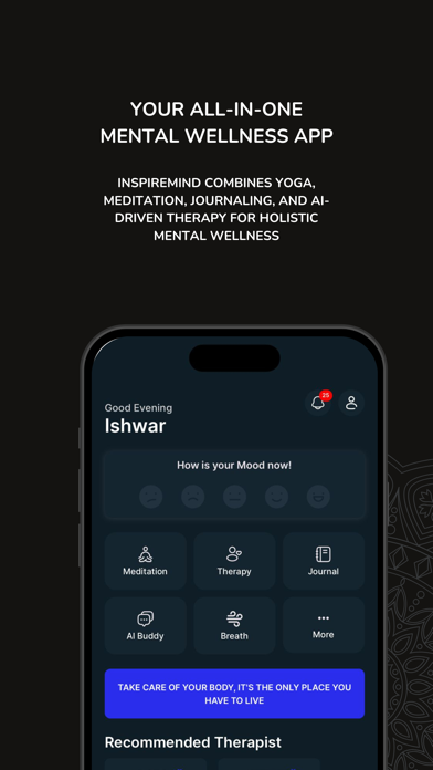 InspireMind: Wellness Hub app screenshot