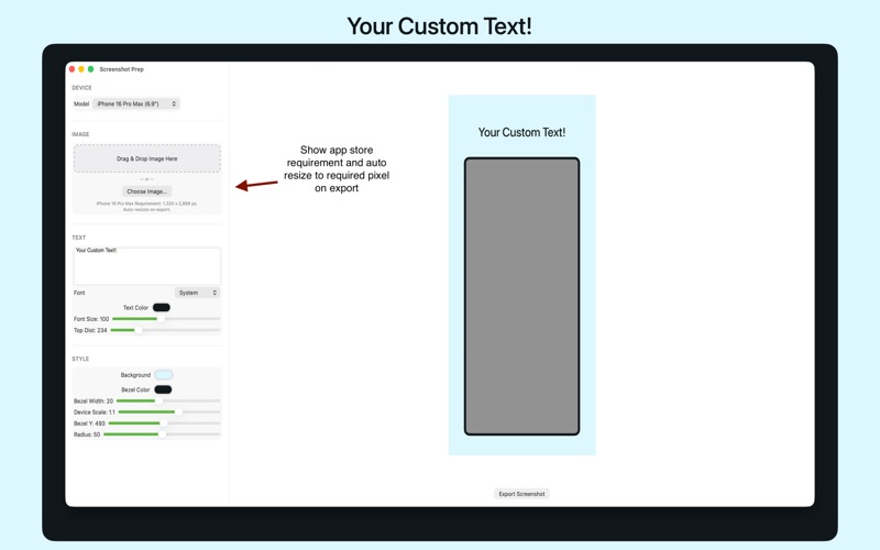 Screenshot Prep screenshot