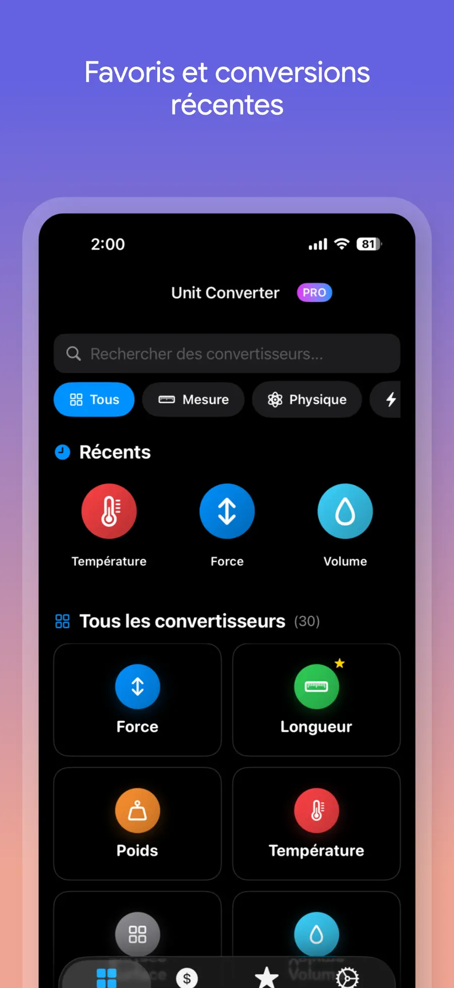 Convertisseur d'unités + screenshot 5