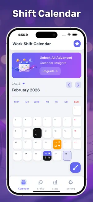 Easy Work Shift Calendar screenshot 1
