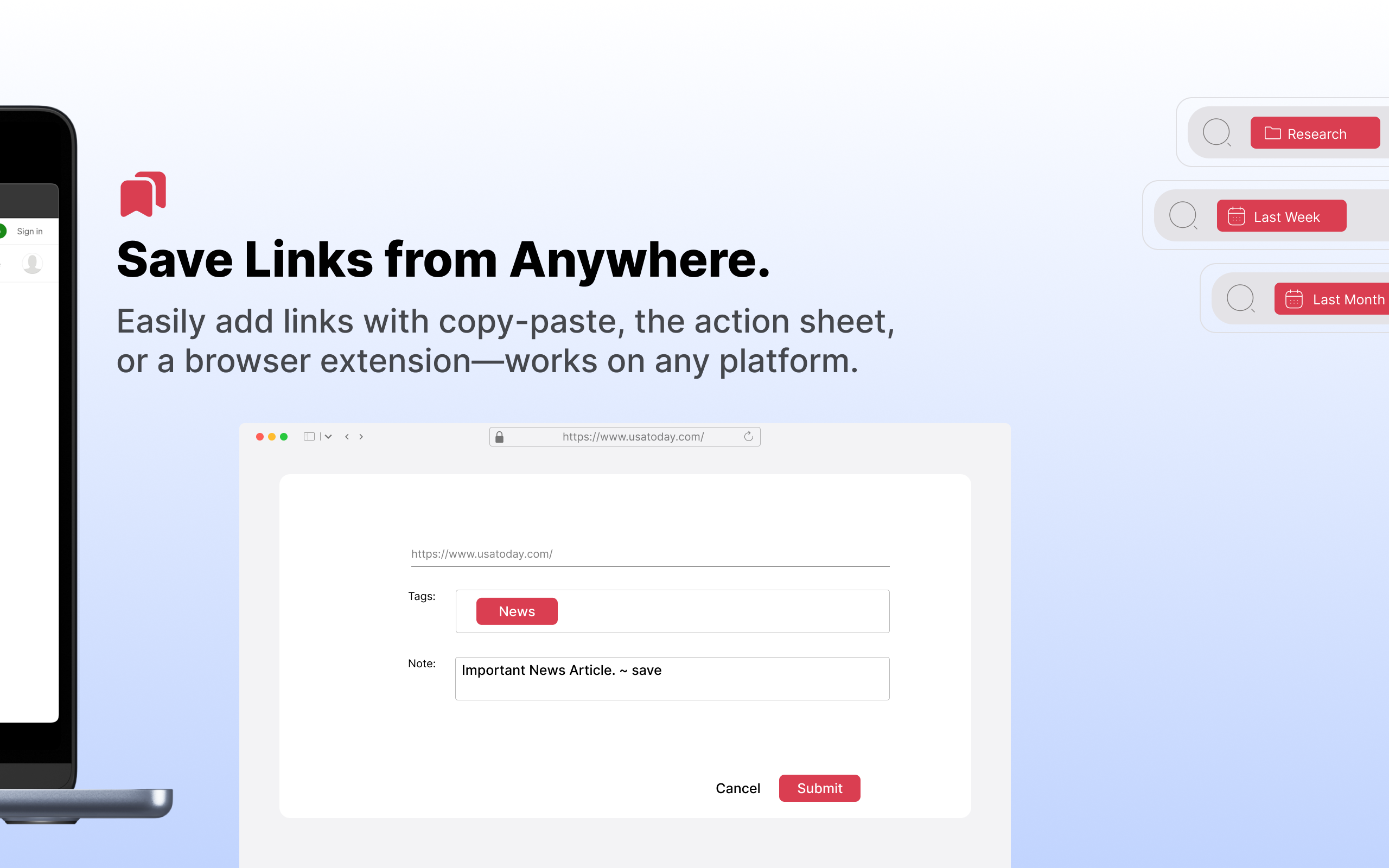 Save Links: Collect & Read