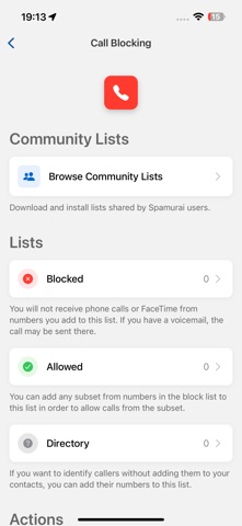 Spamurai: Spam Blocker screenshot