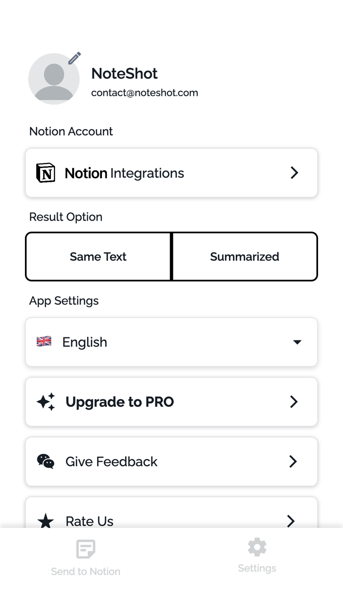 NoteShot Notion Image to Text