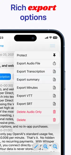 WhisperDirect:AI Meeting Notes screenshot 4