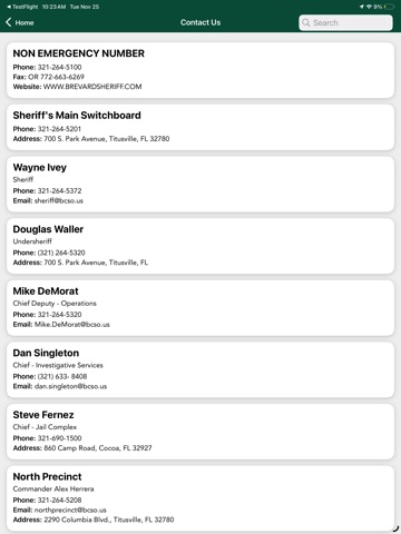 Brevard County Sheriff iPad screenshot