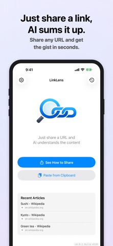 LinkLens - AI URL Summarizer Screenshot 1 of 7