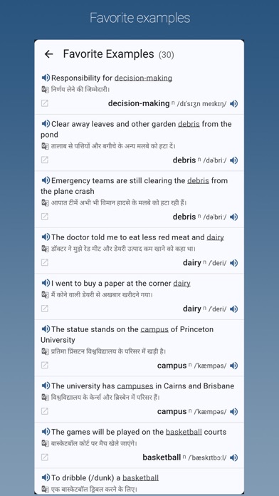 English-Hindi Dictionary Pro Screenshot