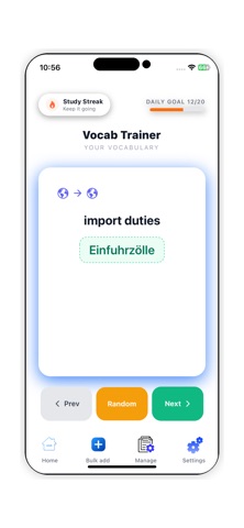 Vocabel Trainer Language Cards Screenshot 2 of 8