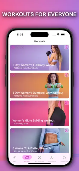 Fitness for Women: Home & Gym screenshot 3