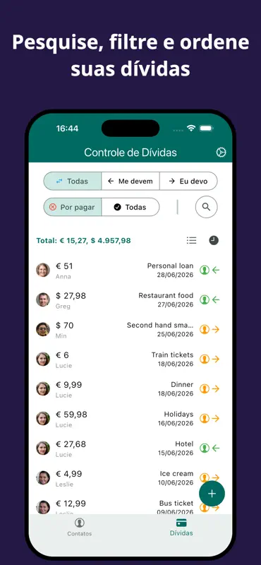Controle de Dívidas Pessoais screenshot 5 of 7