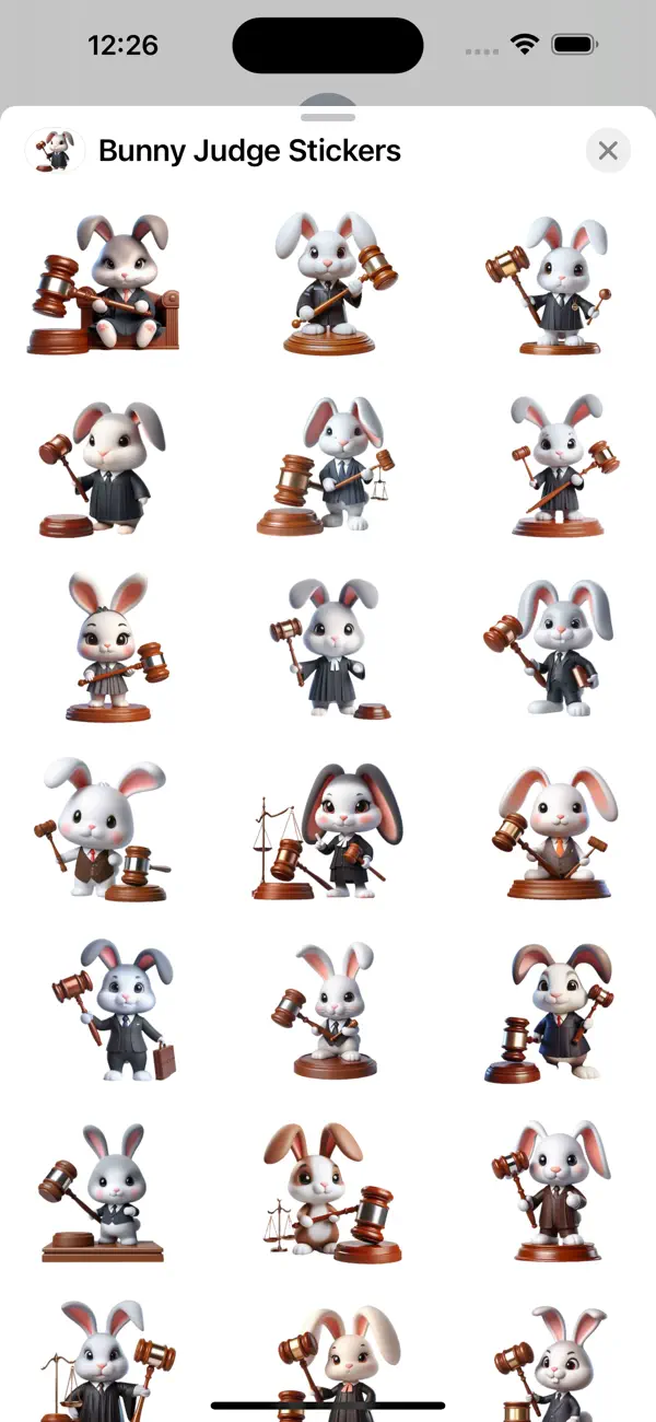 Screenshot #1 pour Bunny Judge Stickers