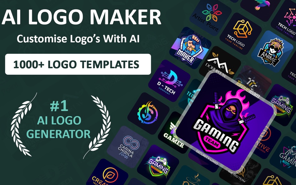 #1. AI Logo Generator . Logo Maker (macOS) 由: Muhammad Junaid Ashraf