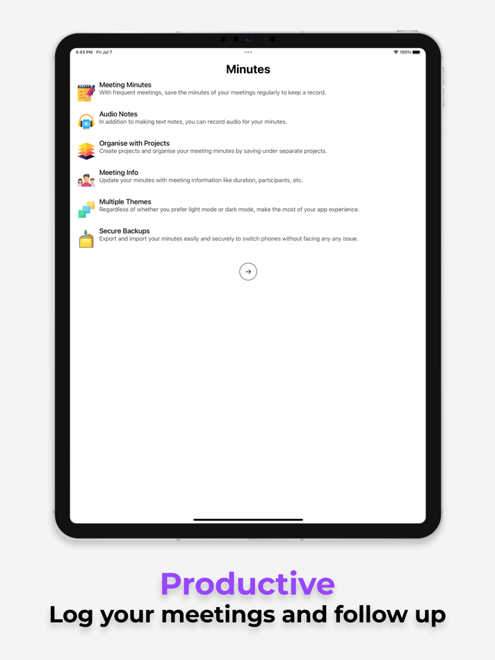 #5. Minutes: Voice AI Note Taker (iOS) Podle: Abdullah Riaz