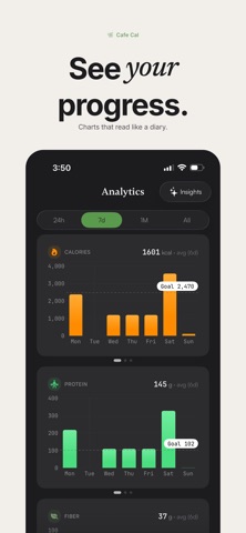 Cafe Cal: AI Calorie Tracker iPhone screenshot