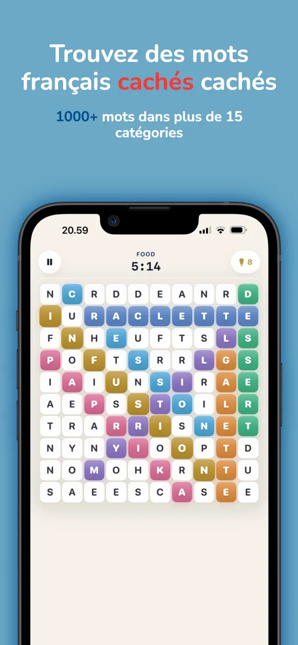 Screenshot #1 pour French Word Search Puzzle