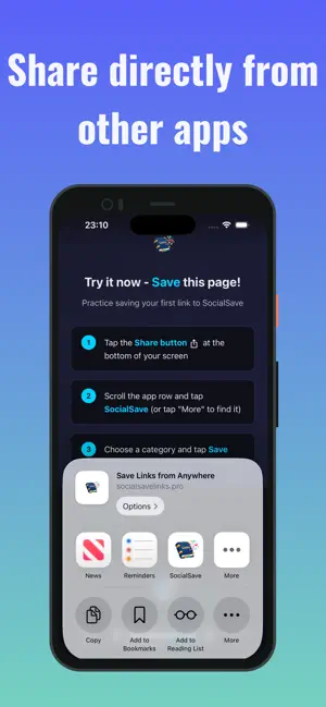 SocialSave - Organise Links screenshot 2