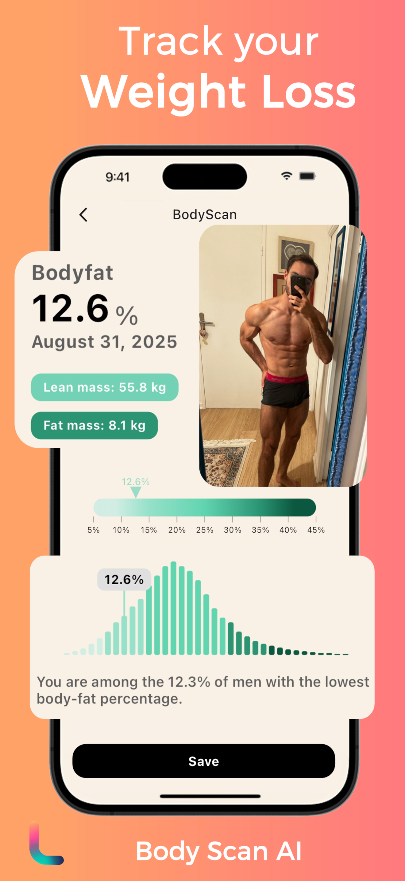 Lean: AI Calorie Counter & BMI screenshot 2