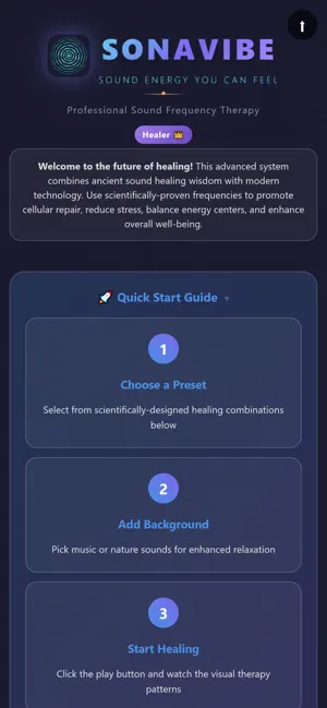 SonaVibe Sound Healing & Tones screenshot 1