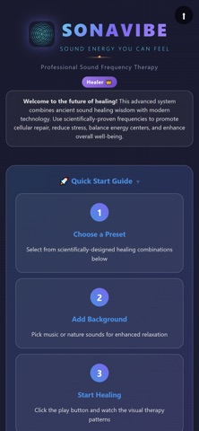 SonaVibe Sound Healing & Tones iPhone screenshot