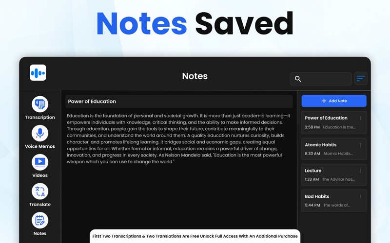 AI Transcribe: Pro Note Taker Screenshot