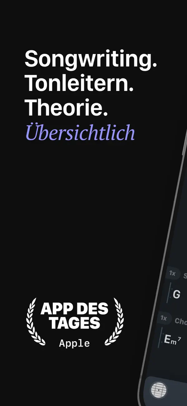 TONALY: Songs & Tonleitern iPhone App Screenshot 1 – Musik