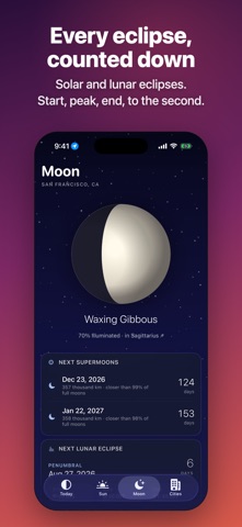 Skylit: Sunrise, Sunset, Moon iPhone screenshot