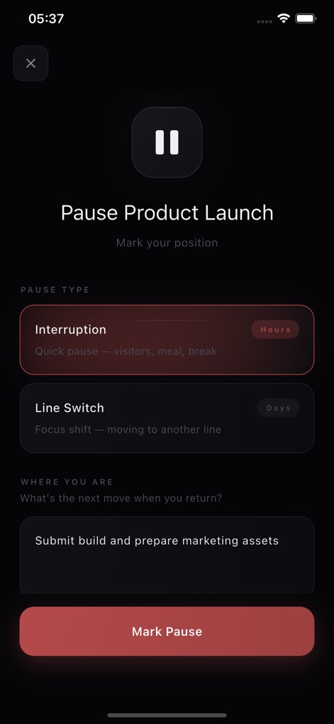Pause Marker - Productivity App | MWM