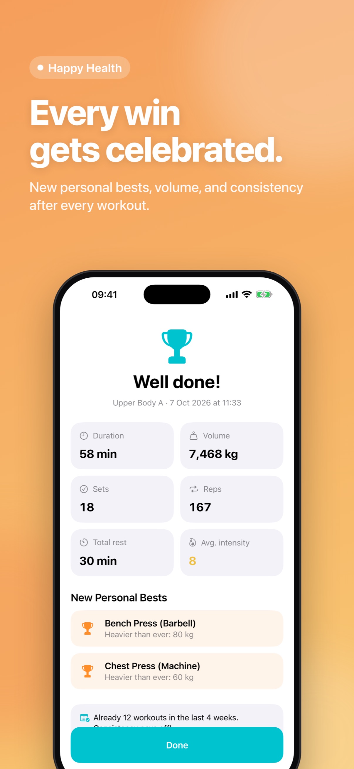 Screenshot 5 of Happy Health: Workout Tracker