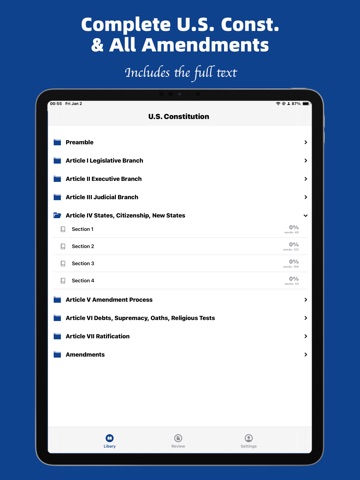 US Constitution Memo iPad screenshot