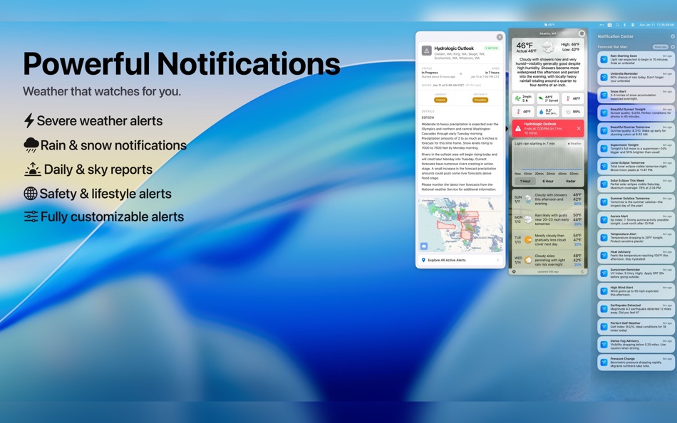 #3. Forecast Bar - Weather + Radar (macOS) Przez: Higher Bar, LLC