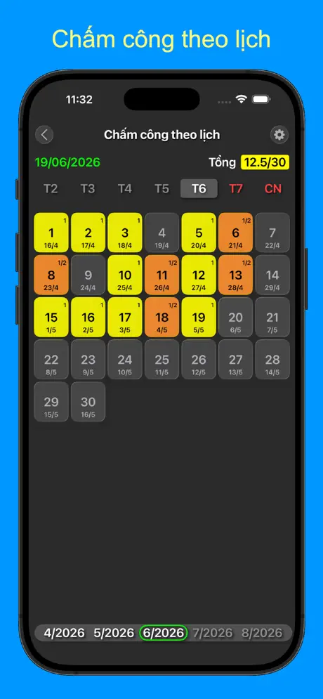 Bảng chấm công (Pro) screenshot 5