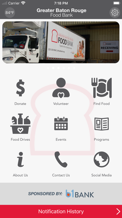 GBR Food Bank Screenshot