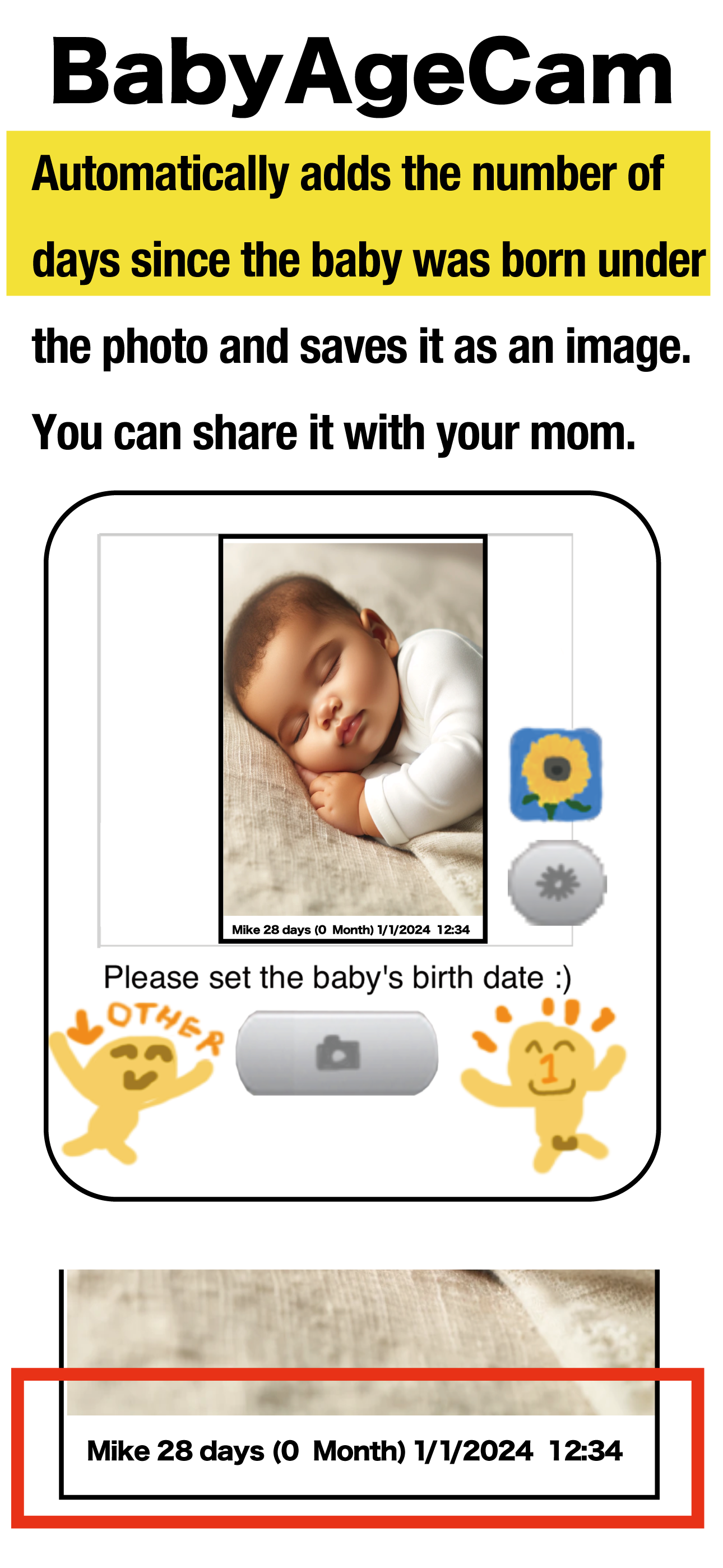 BabyAgeCam - Photo with Count