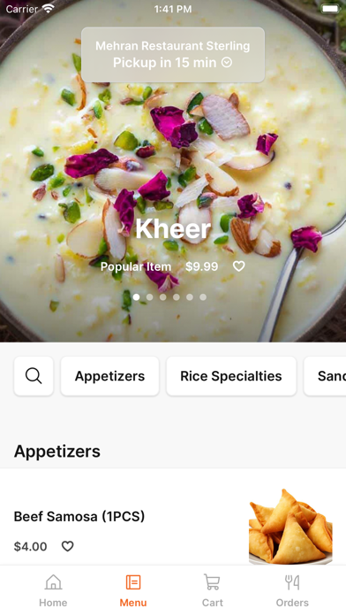 Mehran House of Kabobs iPhone screenshot 2 - Food & Drink app