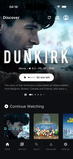 Screenshot von Plezy For Plex & Jellyfin auf dem iPhone 1