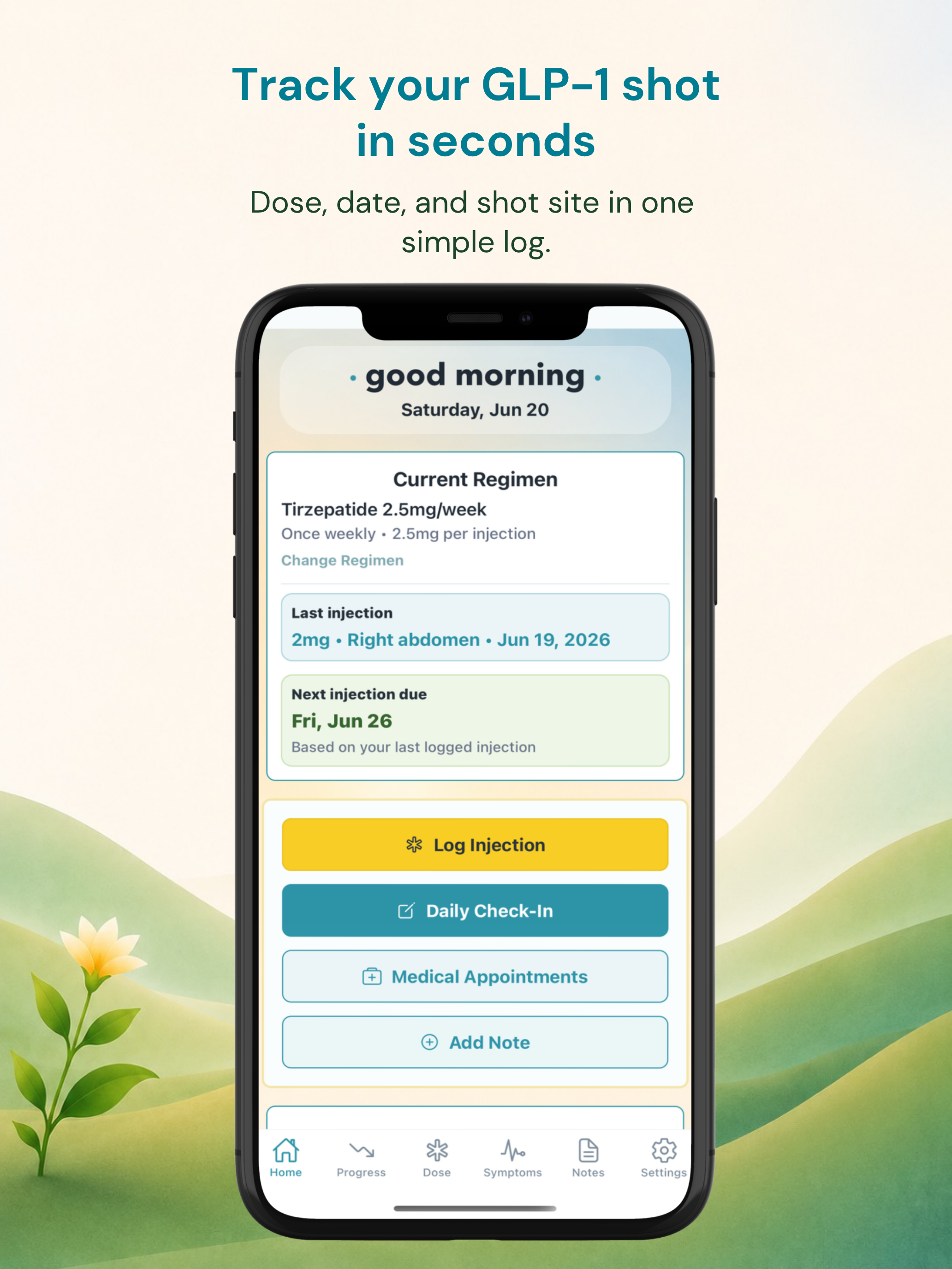 GLP-1 Tracker: Weight & Dose