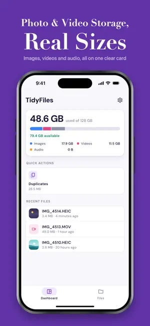 TidyFiles - Cleaner & Manager screenshot 1