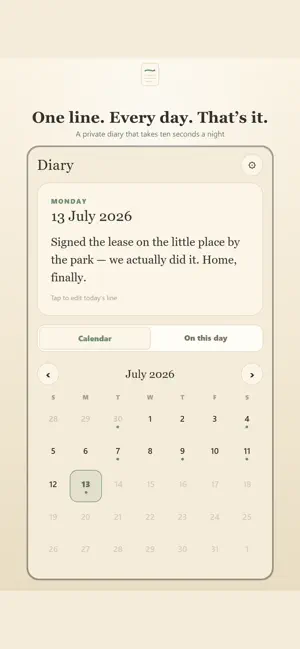 Diary: One Line a Day Journal screenshot 1