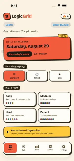 LogicGrid: Daily Logic Puzzles screenshot 1