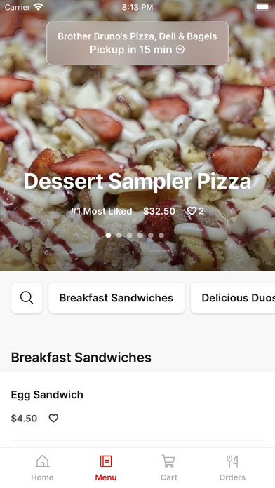 Brother Bruno's Pizza iPhone screenshot 2 - Food & Drink app
