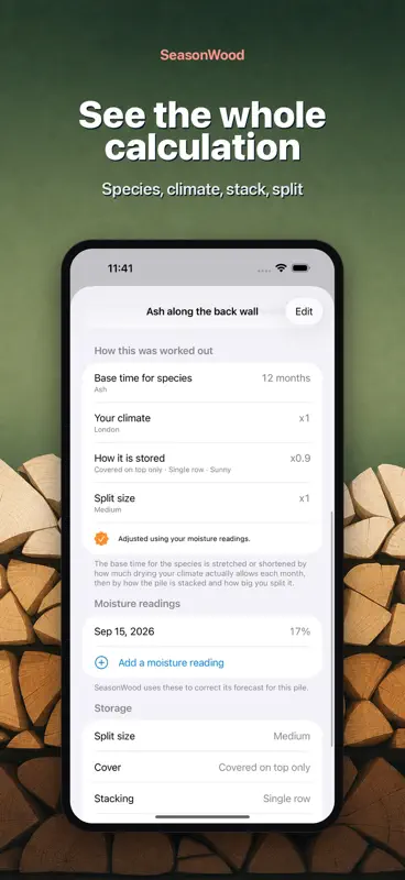 Firewood Seasoning Progress screenshot 3 of 10