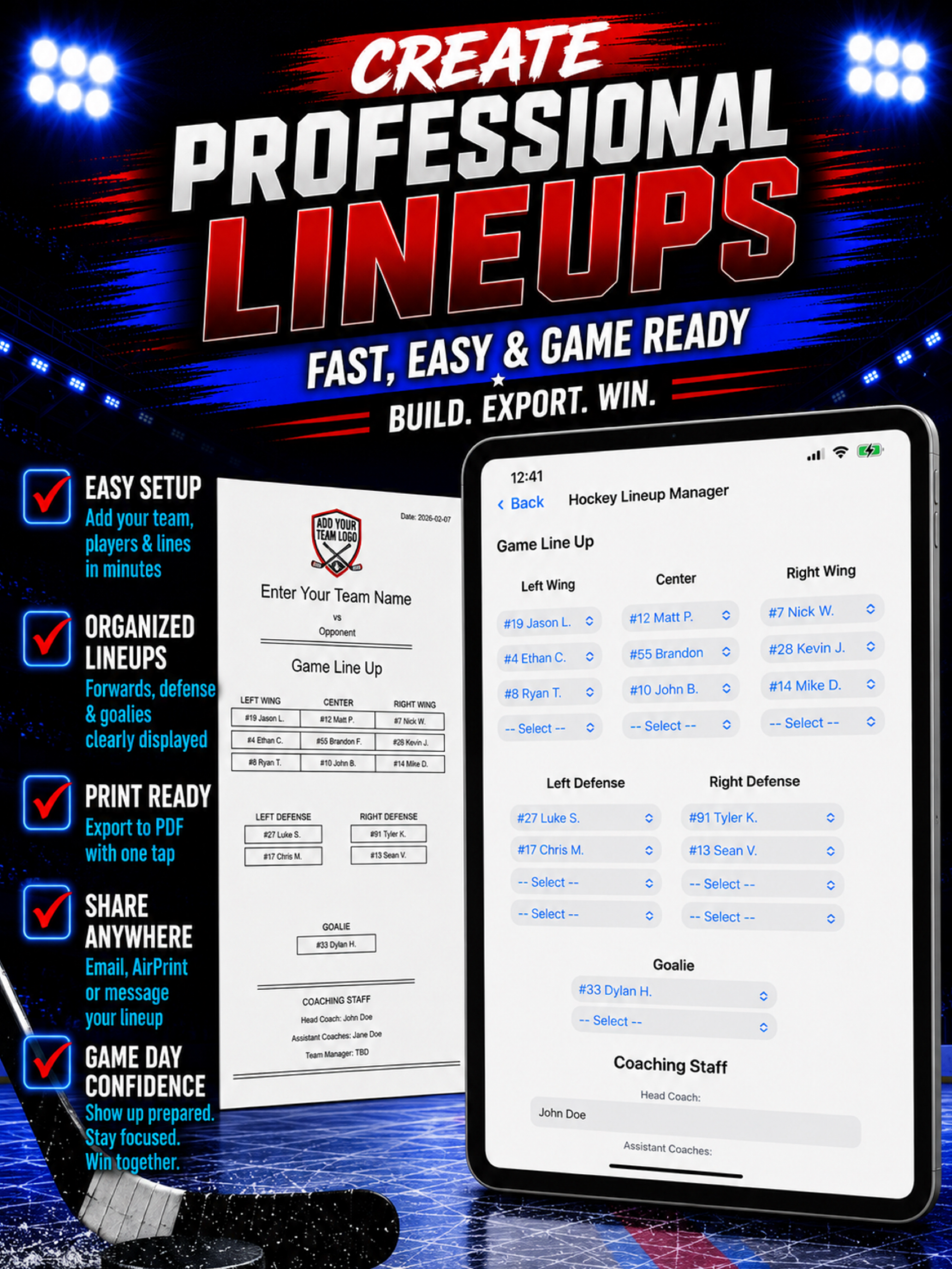 Hockey Lineup Manager screenshot 9