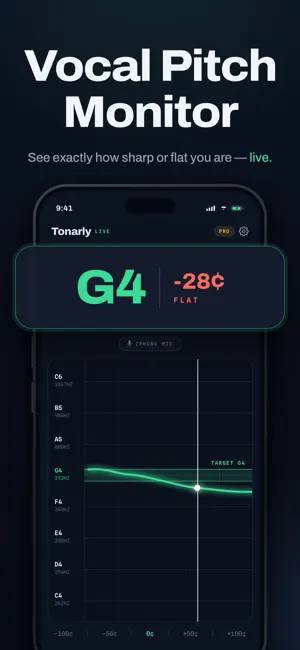 Vocal Pitch Monitor: Tonarly screenshot 1