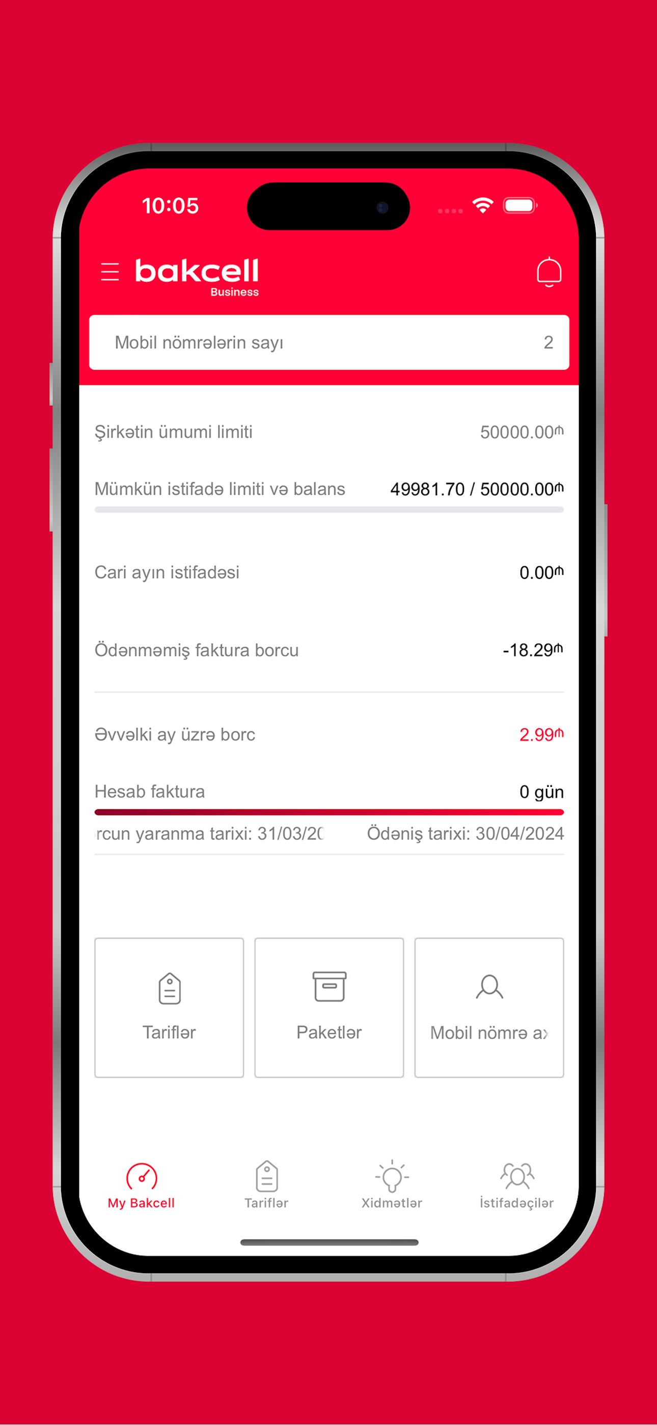 Mənim Bakcellim Business