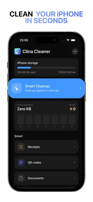 Clina: Phone Cleaner & Storage screenshot 1