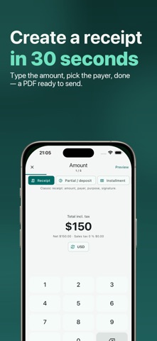 Receipt Maker: PDF Receipts Screenshot 1 of 6
