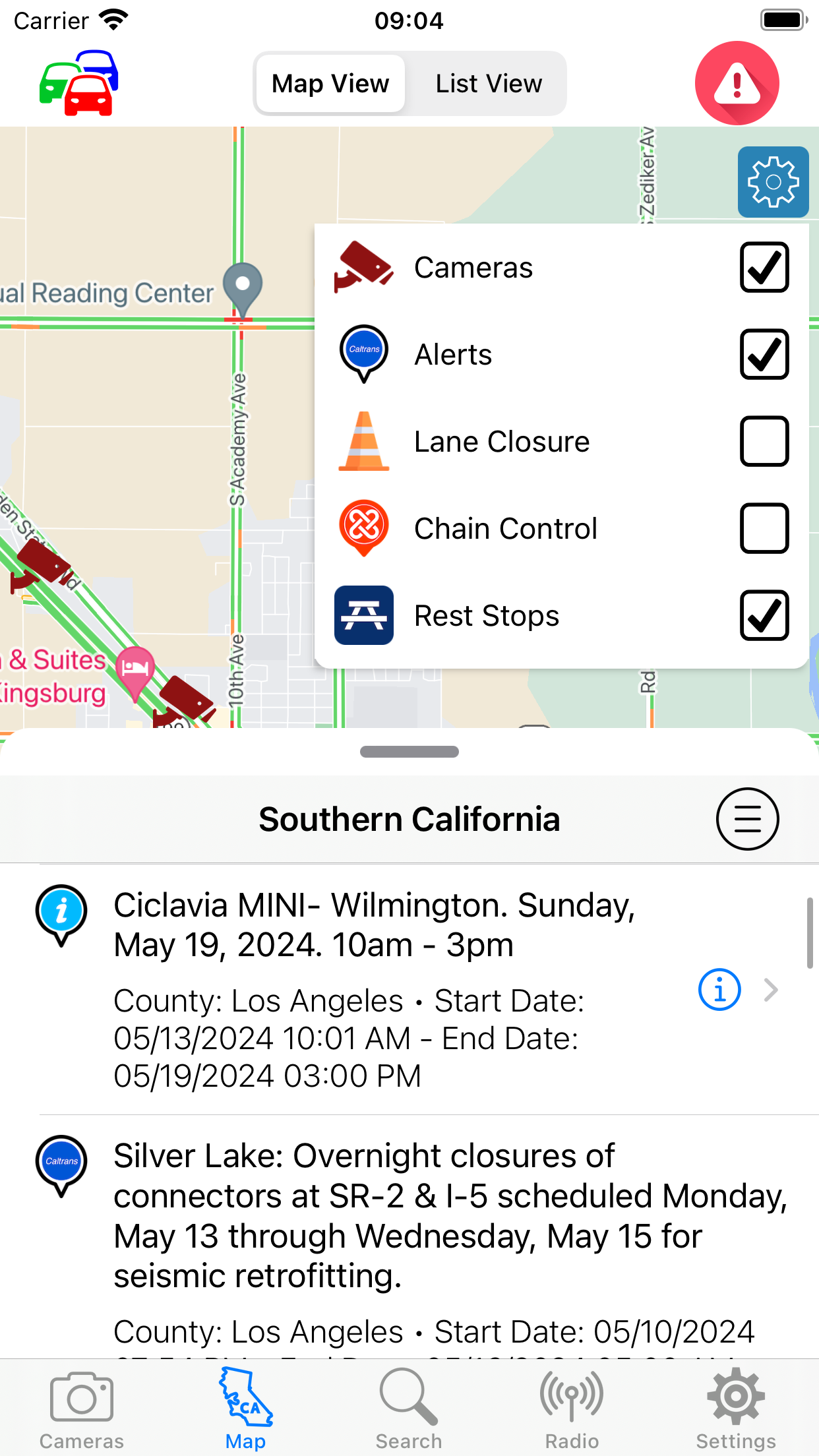 Live Traffic Cameras in CA