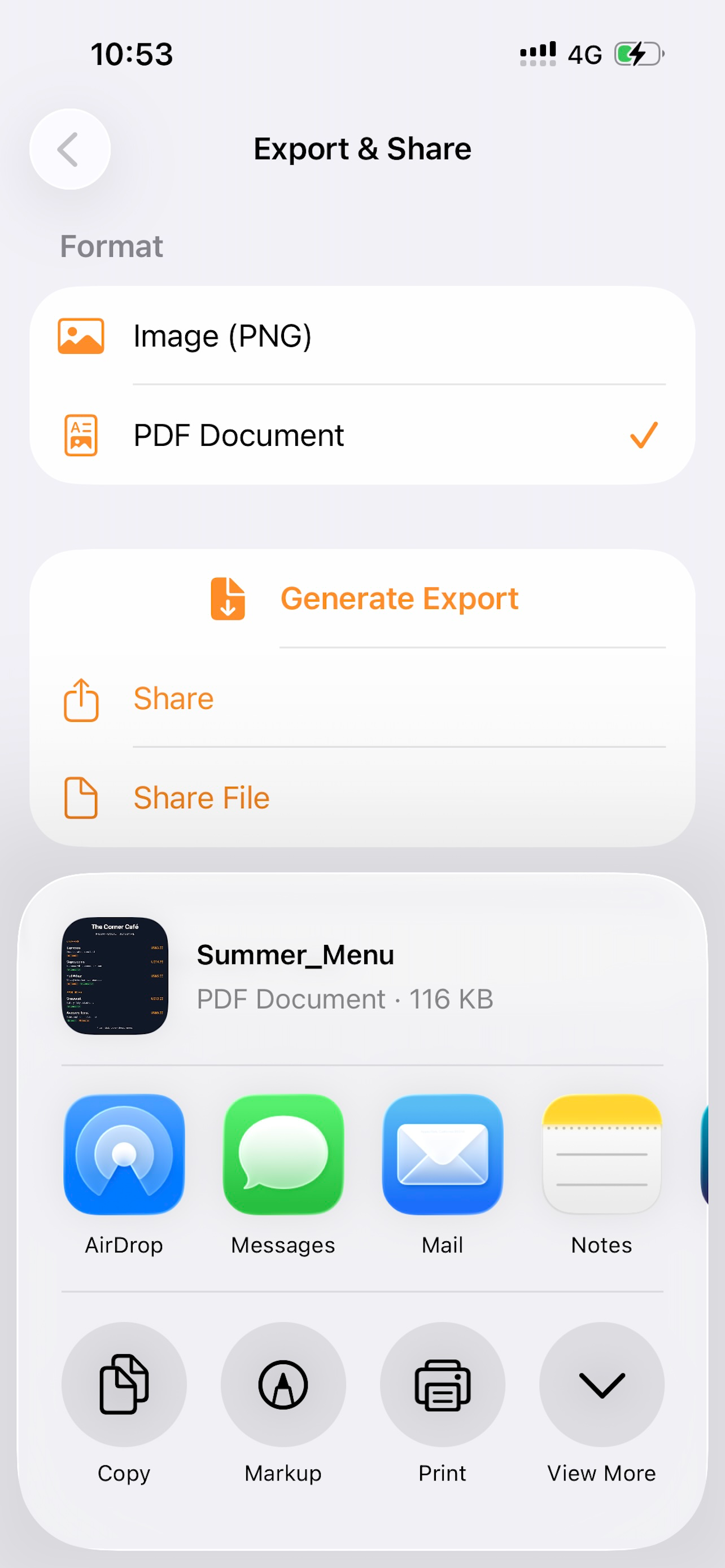 Offline Menu Maker screenshot 3