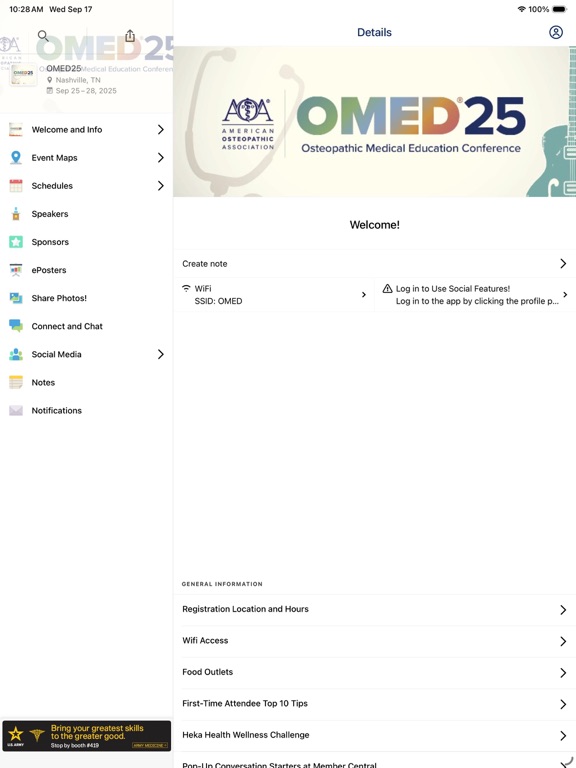 OMED25 iPad screenshot 1 - Business app