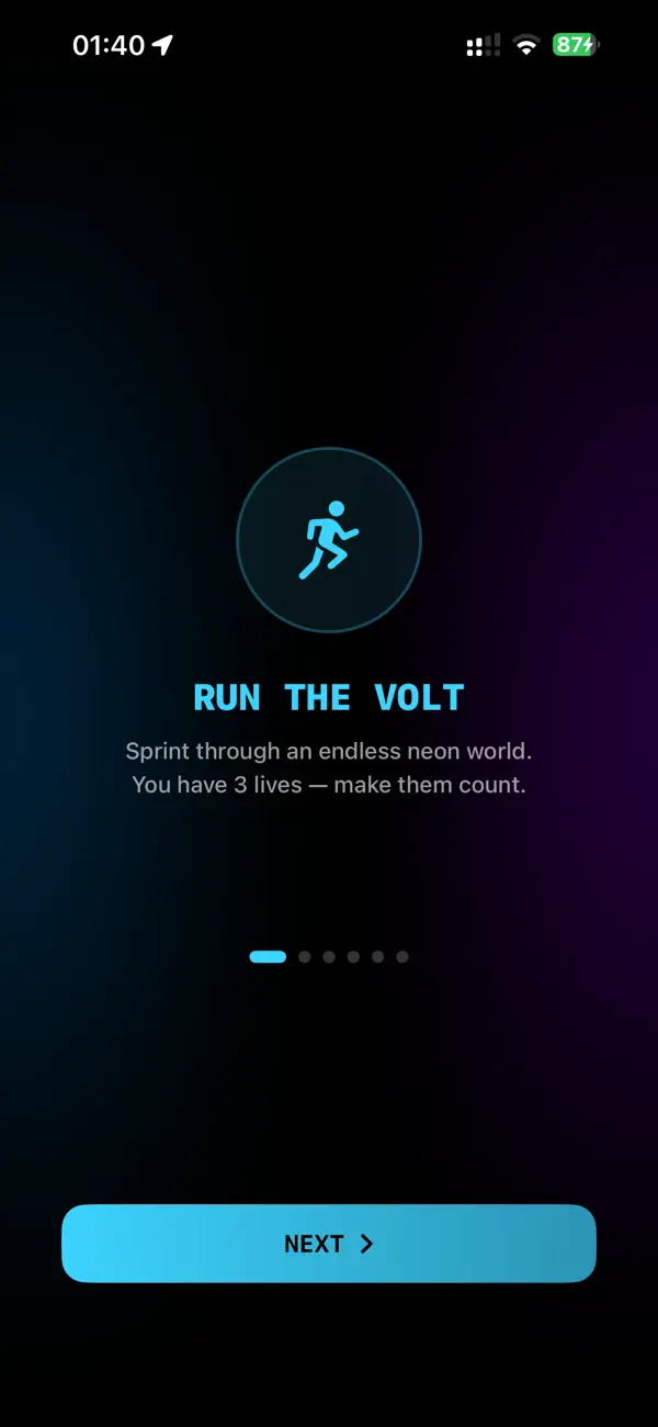 #2. Volt Runner (iOS) Által: Gianfranco Antenucci